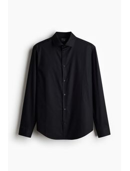 H & M - Overhemd - Slim Fit - Zwart