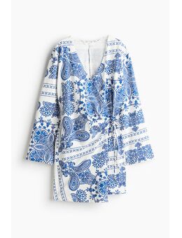 H & M - Tricot overslagjurk - Wit