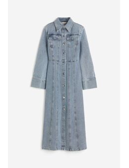 H & M - Denim overhemdjurk - Blauw