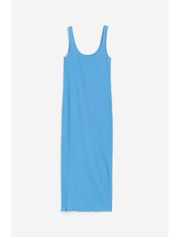 H & M - MAMA Geribde mouwloze jurk - Blauw