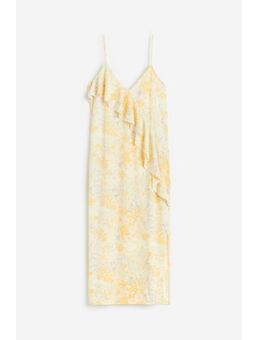 H & M - Slip-on jurk met volant - Geel