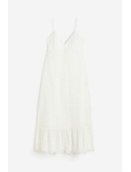 H & M - Jurk met broderie anglaise - Wit