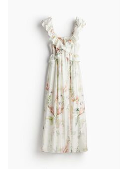 H & M - Midi-jurk met volants - Wit