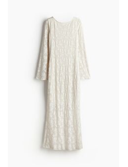 H & M - Jacquardgeweven jurk met mermaidrok - Bruin