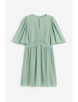 H & M - Jurk met vlindermouwen - Groen