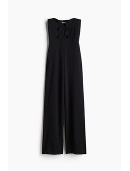 H & M - Bandeaujumpsuit met strikjes - Zwart