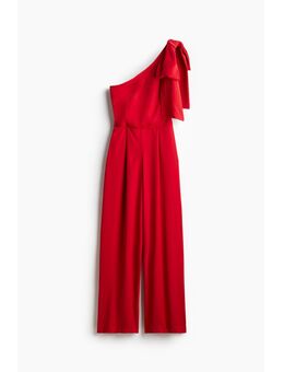 H & M - One-shoulderjumpsuit - Rood