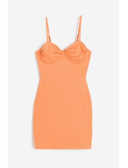 H & M - Tricot bustierjurk - Oranje