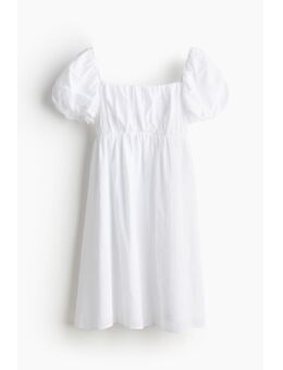 H & M - Babydolljurk met pofmouwen - Wit