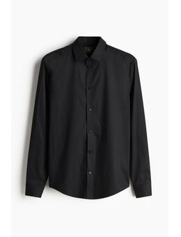 H & M - Overhemd - Slim Fit - Zwart