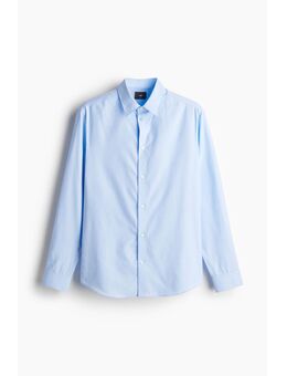 H & M - Overhemd van pimakatoen - Slim Fit - Blauw