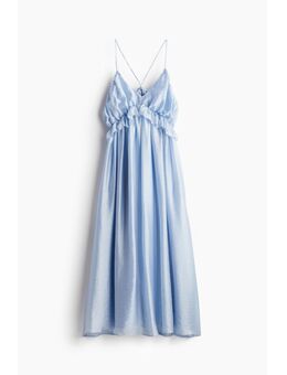 H & M - Jurk met volants - Blauw