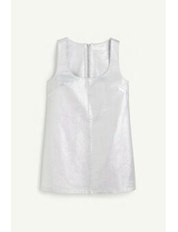 H & M - Metallic denim jurk - Zilver