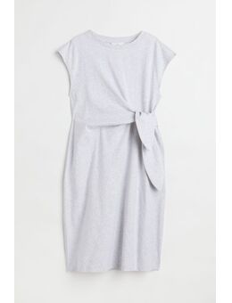 H & M - MAMA Tricot jurk met geknoopt detail - Grijs