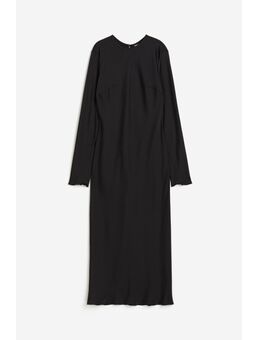 H & M - Midi-jurk met lange mouwen - Zwart