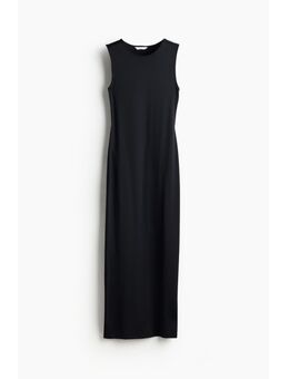 H & M - Maxi-jurk van microvezel - Zwart