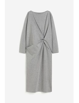 H & M - Oversized jurk met gedraaid detail - Grijs