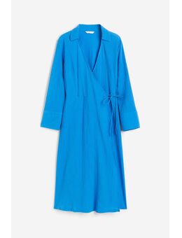 H & M - Overhemdjurk met overslag - Blauw