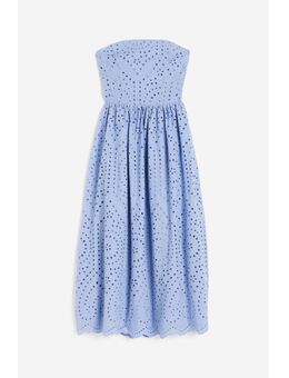 H & M - Bandeaujurk met broderie anglaise - Blauw