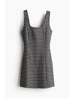 H & M - Mini-jurk van structuurtricot - Zwart