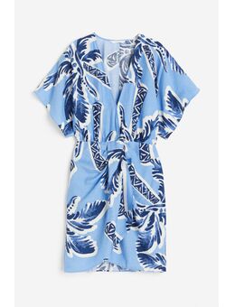 H & M - Jurk met V-hals - Blauw