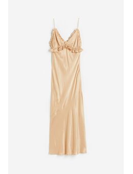 H & M - Slip-on jurk met volants - Beige