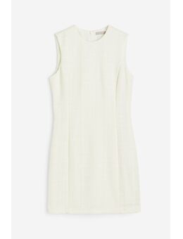 H & M - Mouwloze jurk van bouclégaren - Wit
