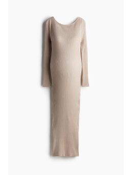 H & M - MAMA Bodyconjurk met boothals - Beige