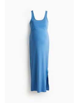 H & M - MAMA Geribde jurk - Blauw