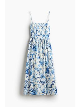 H & M - Midi-jurk van linnenmix - Wit