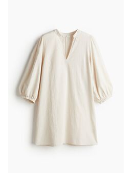 H & M - Jurk van linnenmix - Beige