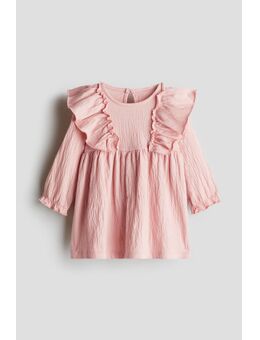 H & M - Jurk van crinkletricot - Roze