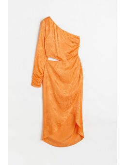 H & M - One-shoulderjurk met cutout - Oranje