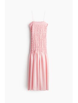 H & M - Gesmokte maxi-jurk - Roze