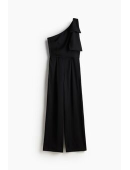 H & M - One-shoulderjumpsuit - Zwart