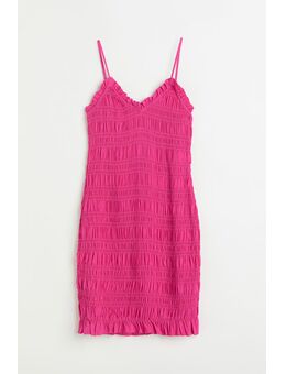 H & M - Gesmokte jurk - Roze