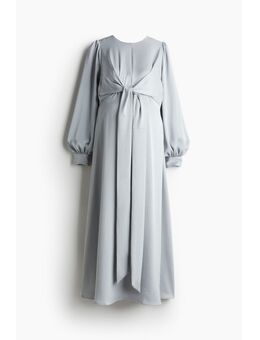 H & M - MAMA Satijnen jurk - Turquoise