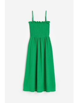 H & M - Jurk met smokwerk - Groen