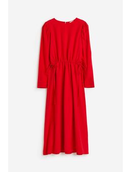 H & M - Twill jurk met drawstrings - Rood