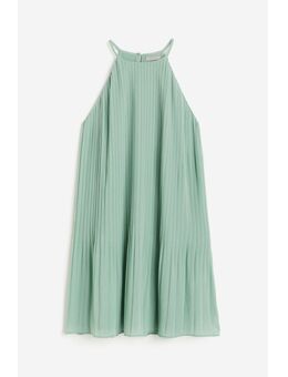 H & M - Plisséjurk van chiffon - Groen