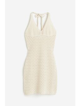 H & M - Mini-jurk met gehaakte look - Beige