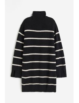 H & M - Jurk met turtleneck - Zwart