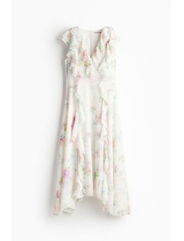 H & M - Chiffon jurk met volants - Beige