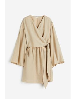 H & M - MAMA Voedingsjurk met overslag - Beige