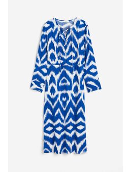 H & M - Jurk met rijgdetail - Blauw