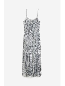 H & M - Slip-on jurk met pailletten - Grijs