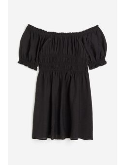 H & M - Off-the-shoulderjurk - Zwart