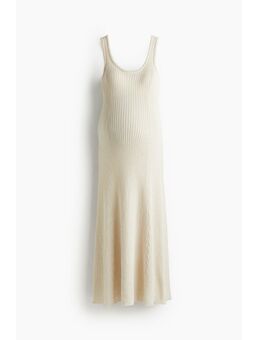 H & M - MAMA Ribgebreide maxi-jurk - Beige