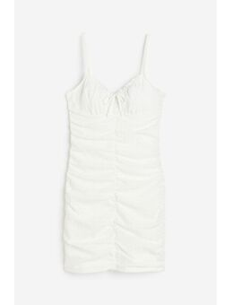 H & M - Gedrapeerde jurk - Wit