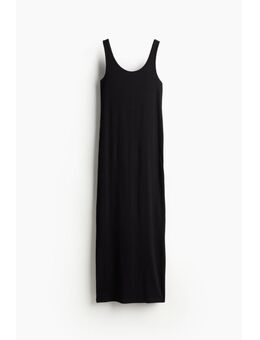 H & M - MAMA Geribde jurk - Zwart